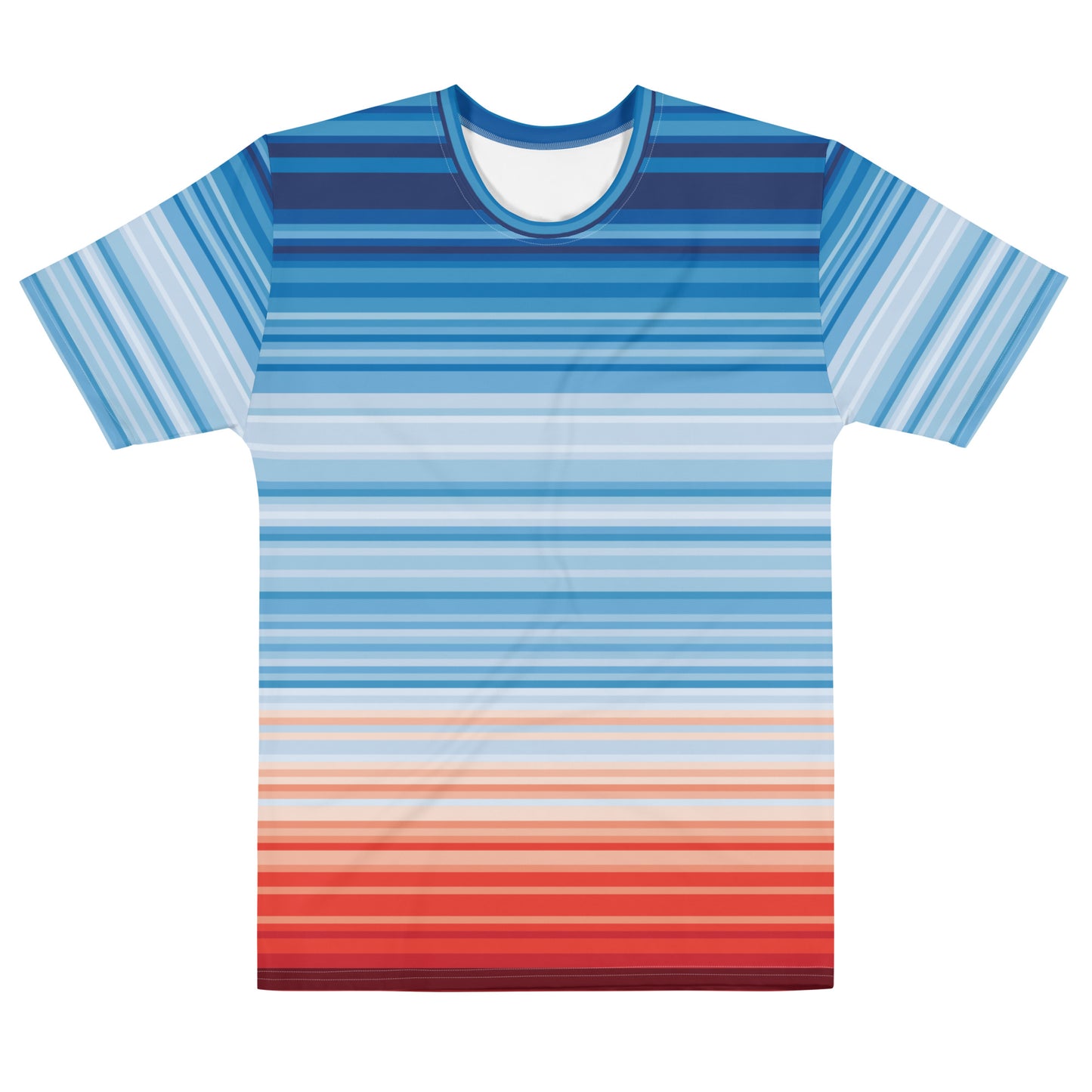 Climate Change Global Warming Stripes - Sustainably Made Men's T-shirt