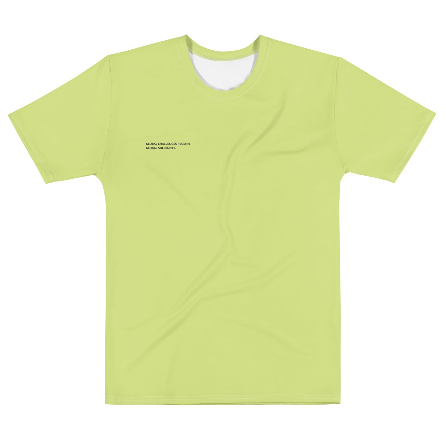 Lime Climate Change Global Warming Statement - Sustainably Made Men's Short Sleeve Tee