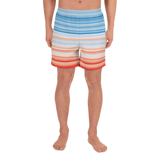 Climate Change Global Warming Stripes - Sustainably Made Men's Shorts