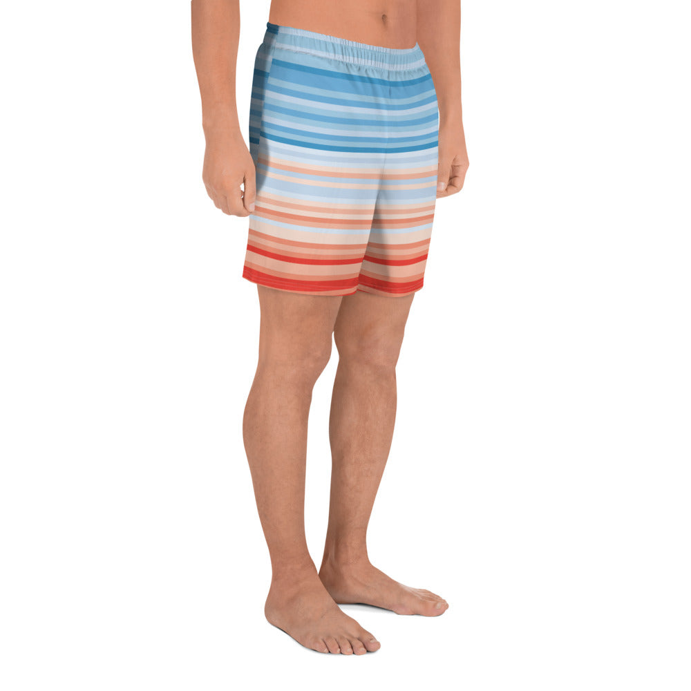 Climate Change Global Warming Stripes - Sustainably Made Men's Shorts