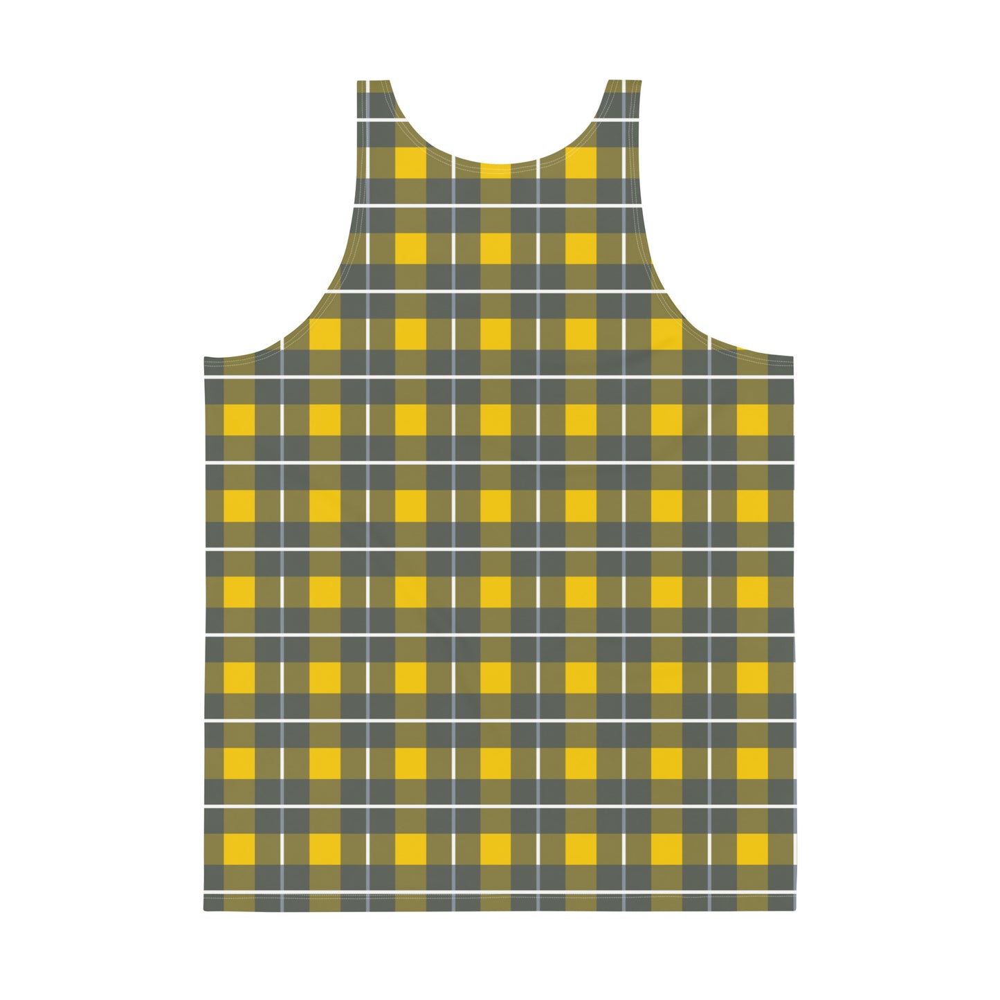 Yellow Tartan - Inspired By Harry Styles - Sustainably Made Men's Tank Top