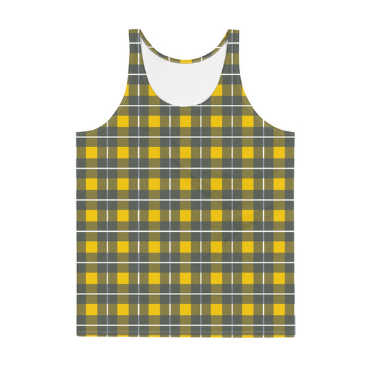 Yellow Tartan - Inspired By Harry Styles - Sustainably Made Men's Tank Top