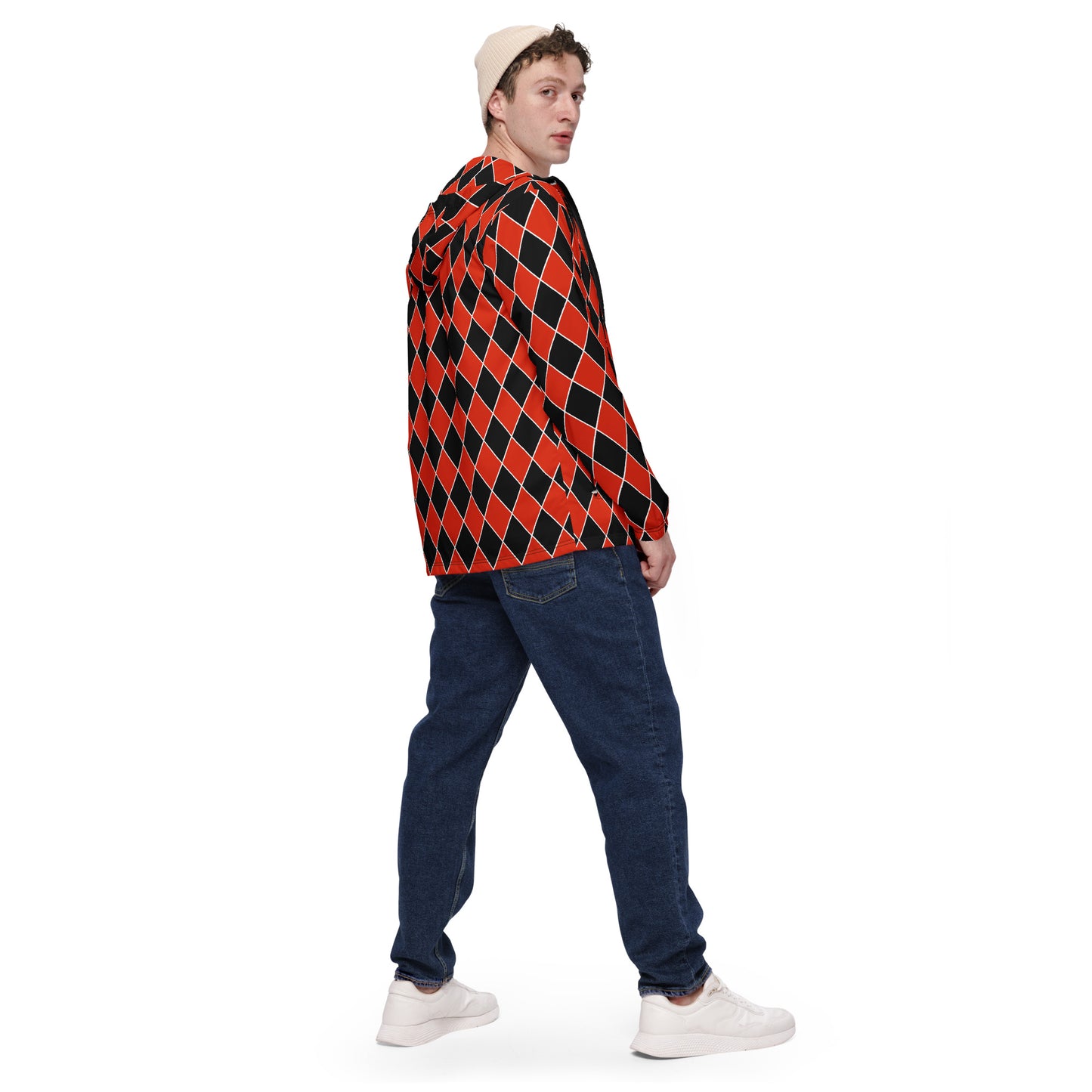 Red Diamond - Inspired By Harry Styles - Sustainably Made Men’s windbreaker