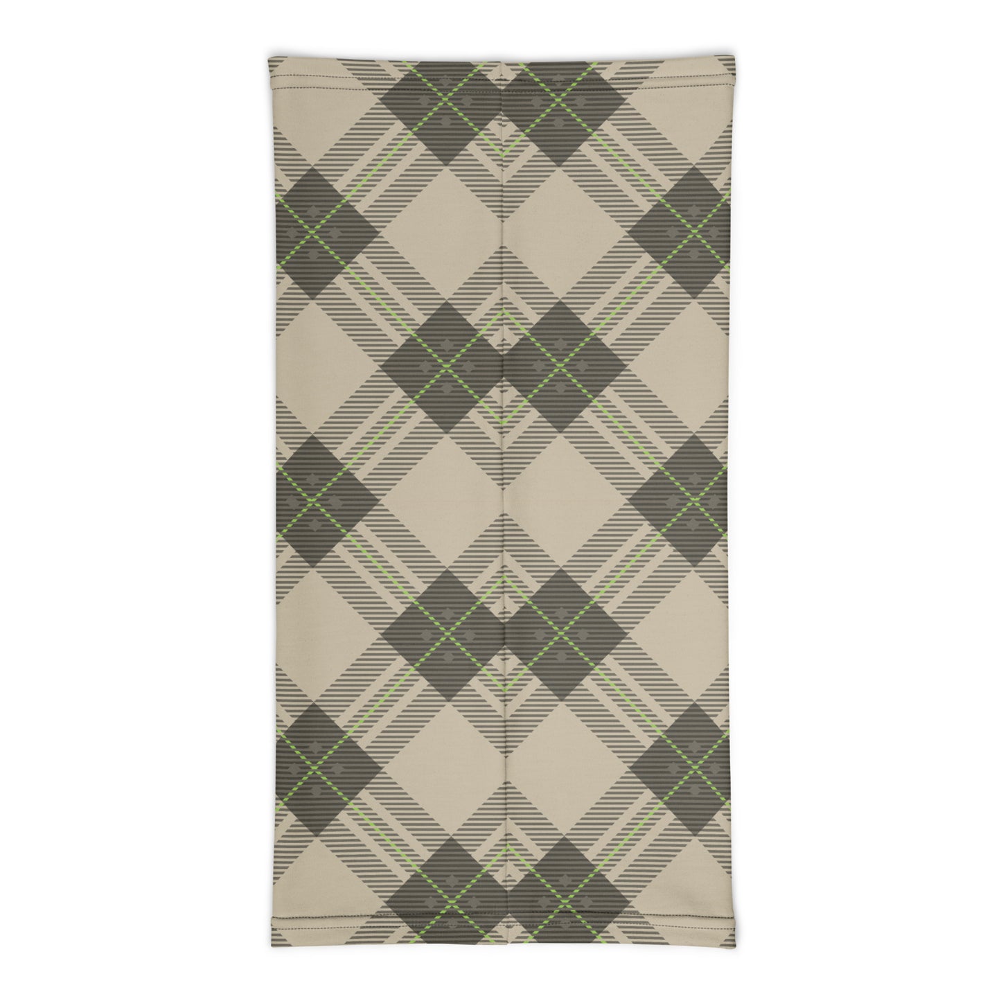 Brown Tartan - Sustainably Made Neck Gaiter