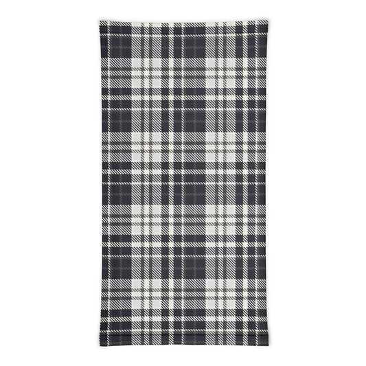 Black & White Tartan - Sustainably Made Neck Gaiter