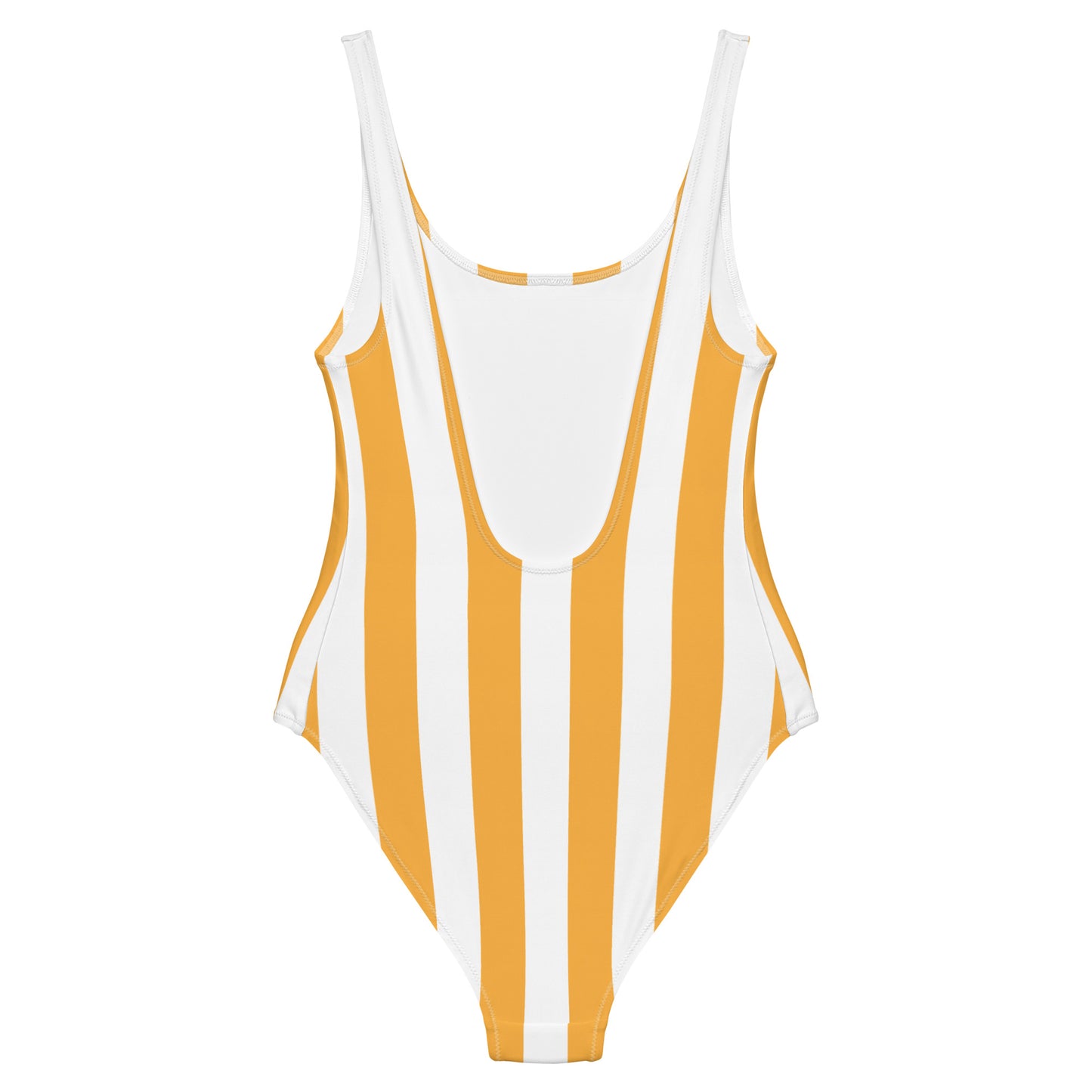 Vertical Lines Yellow - Sustainably Made One-Piece Swimsuit