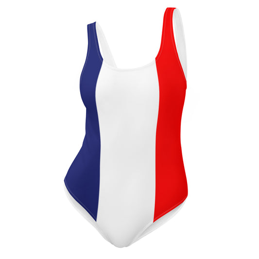 France Flag - Sustainably Made One-Piece Swimsuit