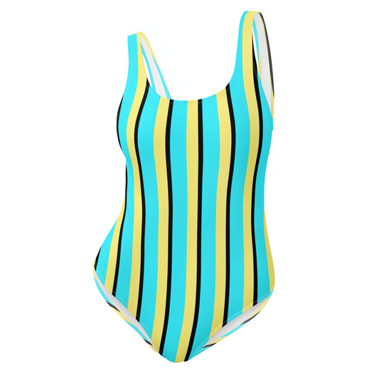 Vintage Stripes - Inspired By Harry Styles - Sustainably Made One-Piece Swimsuit