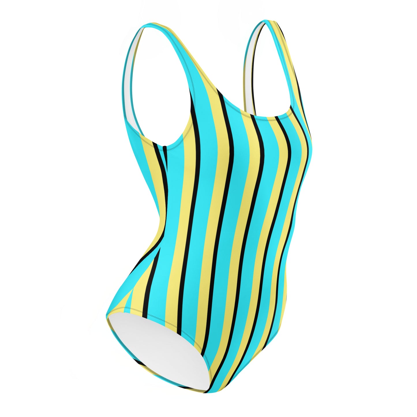 Vintage Stripes - Inspired By Harry Styles - Sustainably Made One-Piece Swimsuit