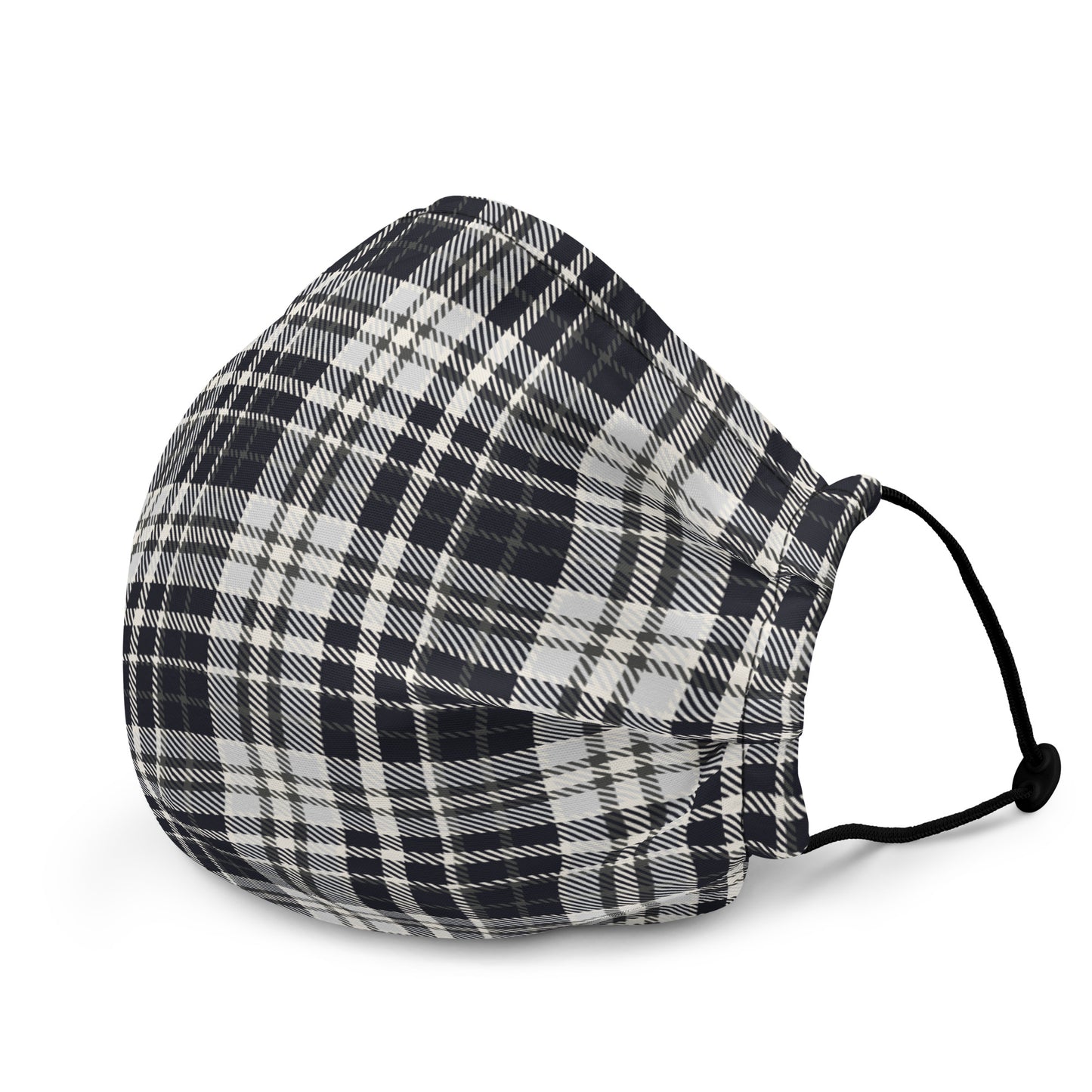 Black & White Tartan - Sustainably Made Premium Face Mask