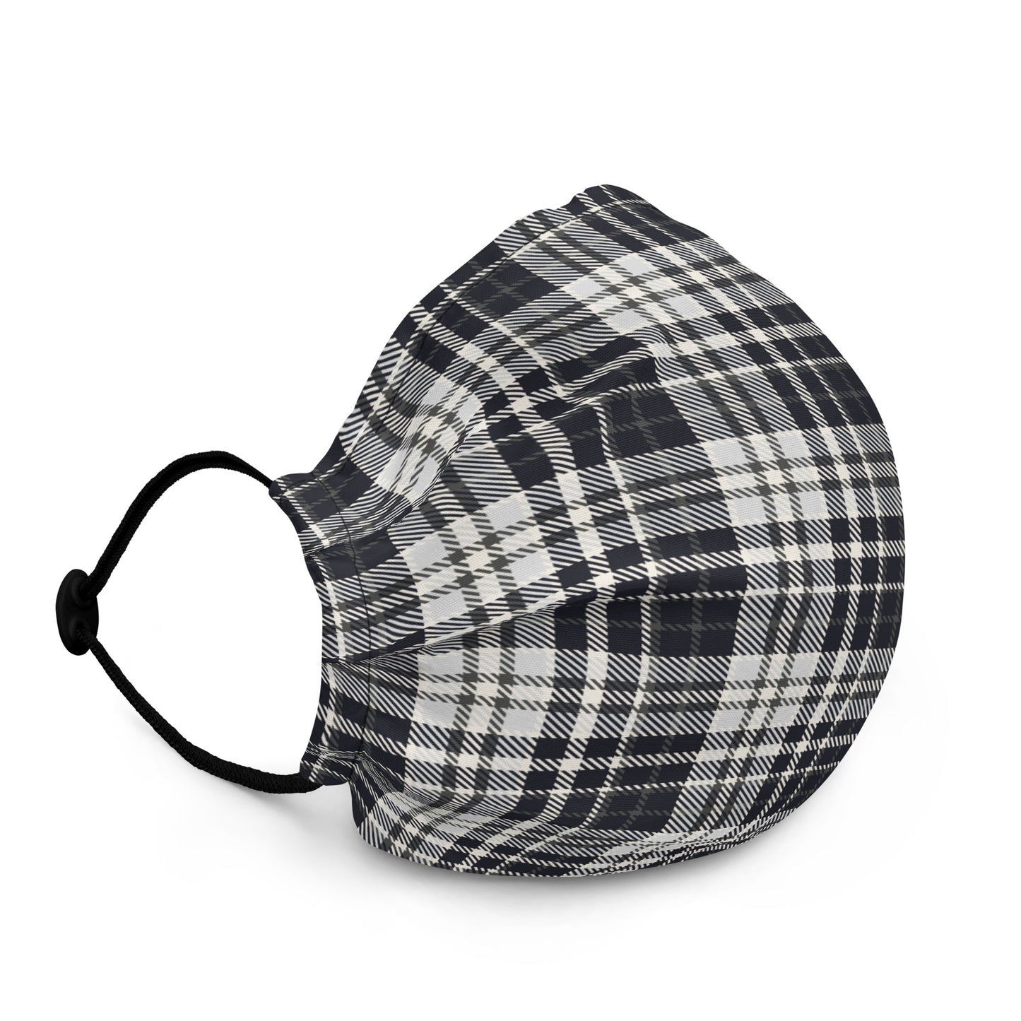 Black & White Tartan - Sustainably Made Premium Face Mask
