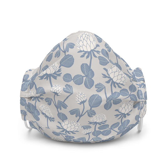 Grey Floral - Sustainably Made Premium Face Mask