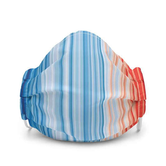 Climate Change Global Warming Stripes - Sustainably Made Premium face mask