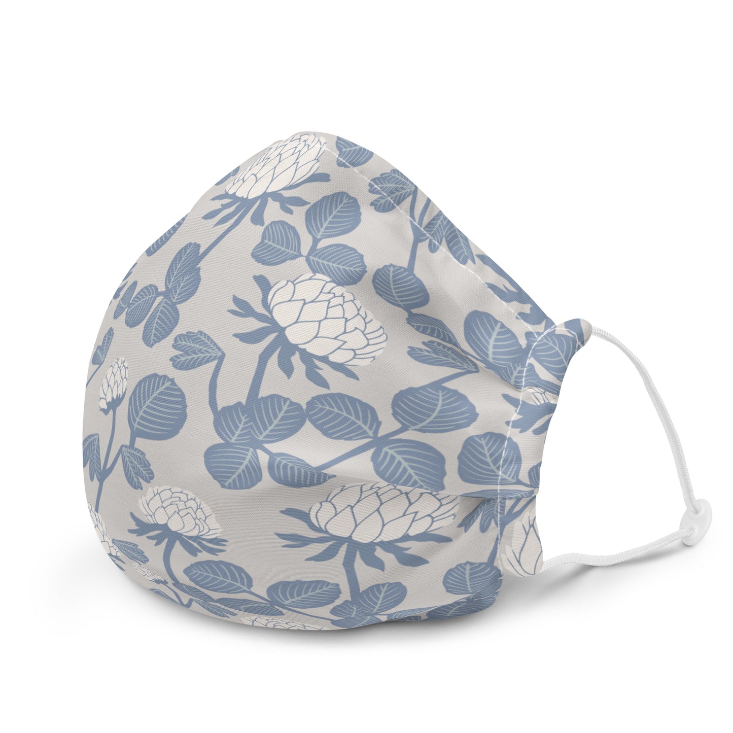 Grey Floral - Sustainably Made Premium Face Mask