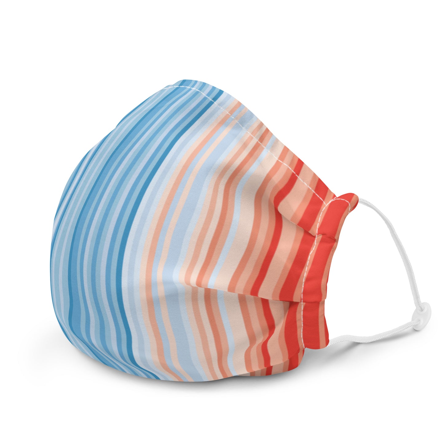 Climate Change Global Warming Stripes - Sustainably Made Premium face mask