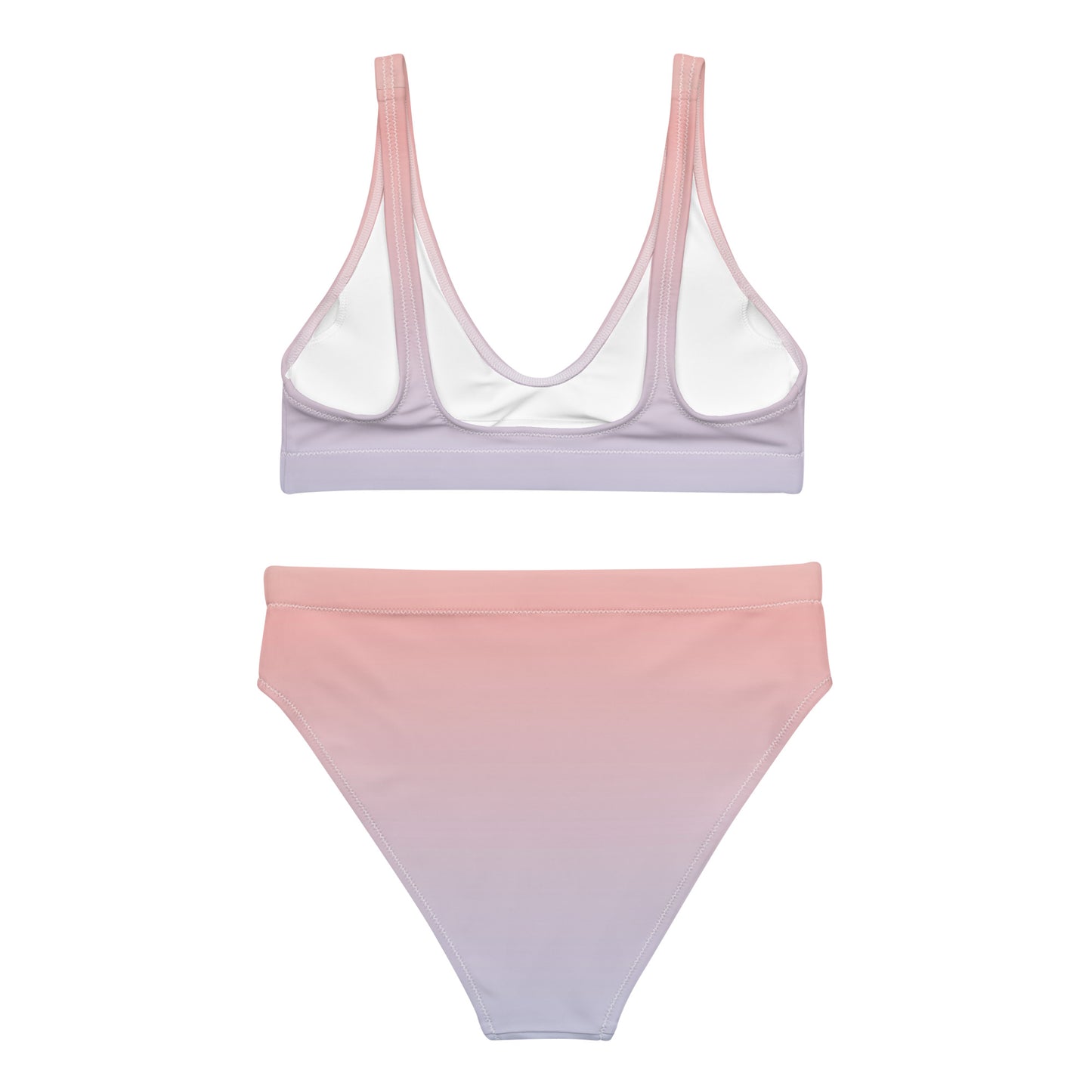Pastel Rainbow - Sustainably Made Recycled High-Waisted Bikini