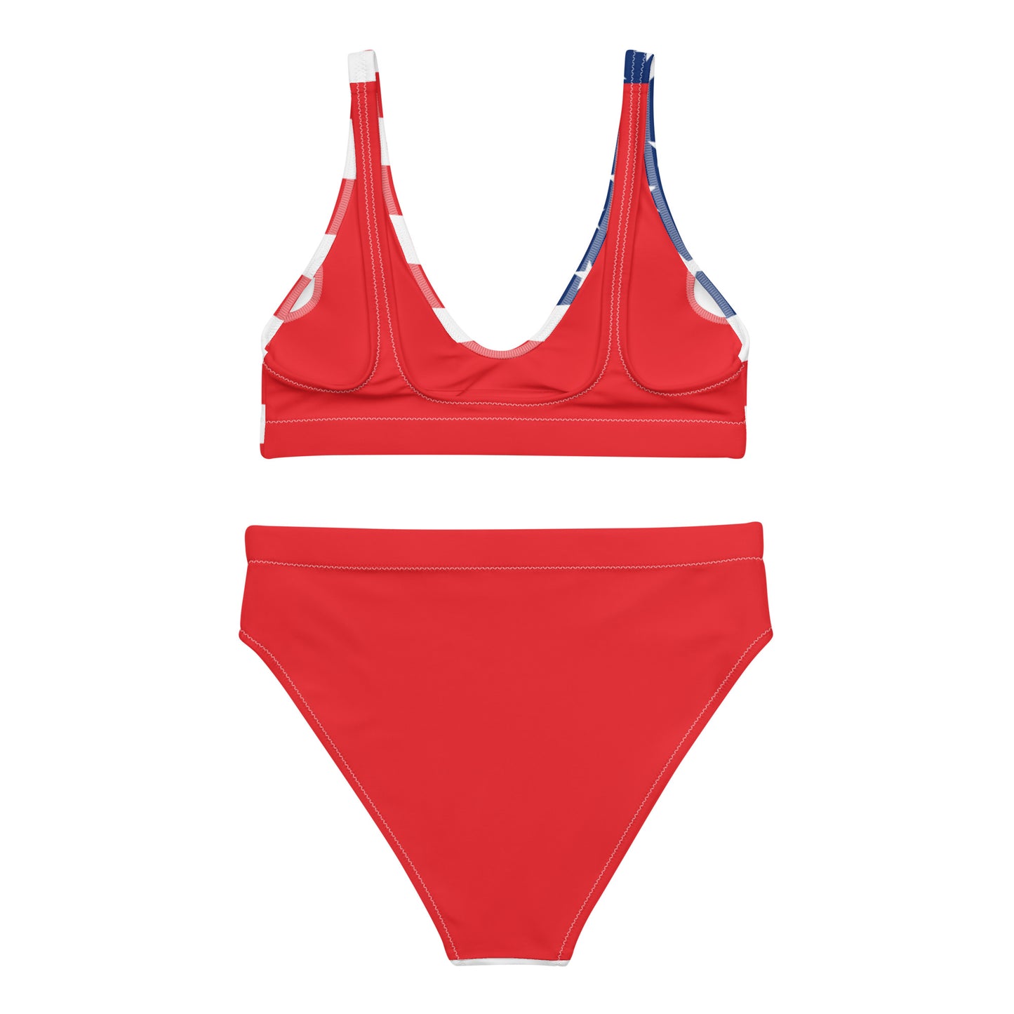 U.S.A Flag - Sustainably Made Recycled High-Waisted Bikini