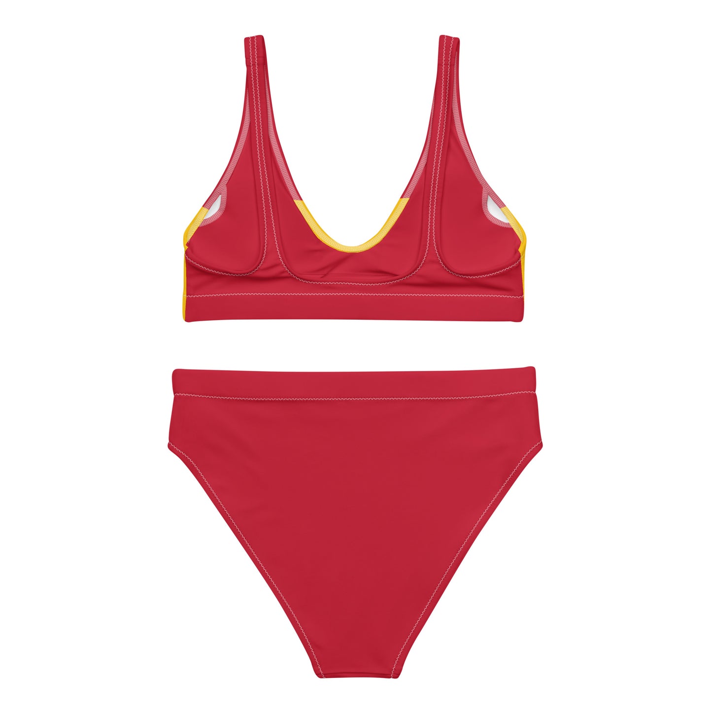 Spain Flag - Sustainably Made Recycled High-Waisted Bikini