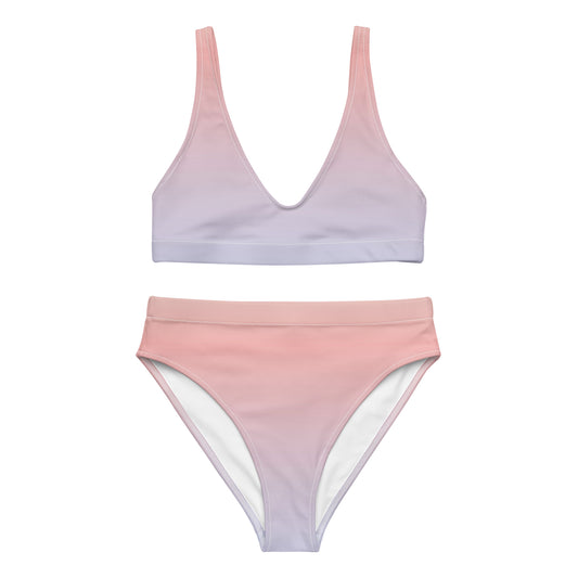Pastel Rainbow - Sustainably Made Recycled High-Waisted Bikini