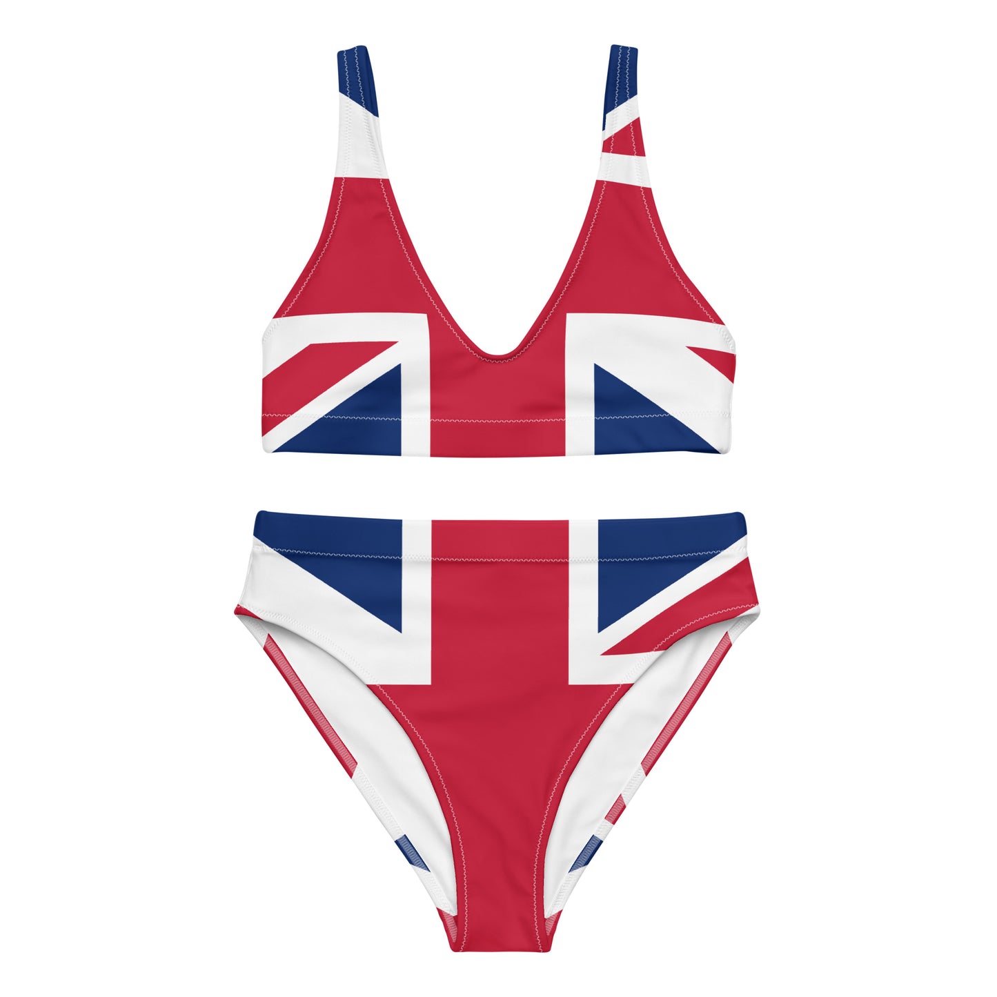 U.K Flag - Sustainably Made Recycled High-Waisted Bikini