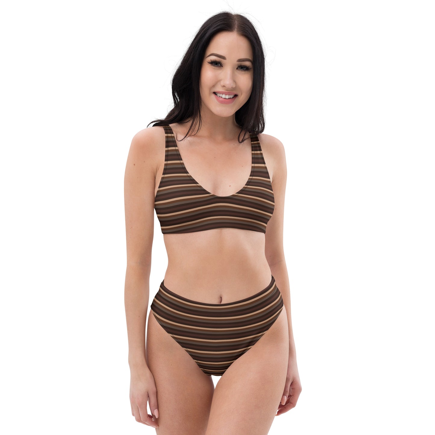 Retro Brown - Inspired By Taylor Swift - Sustainably Made Recycled high-waisted bikini