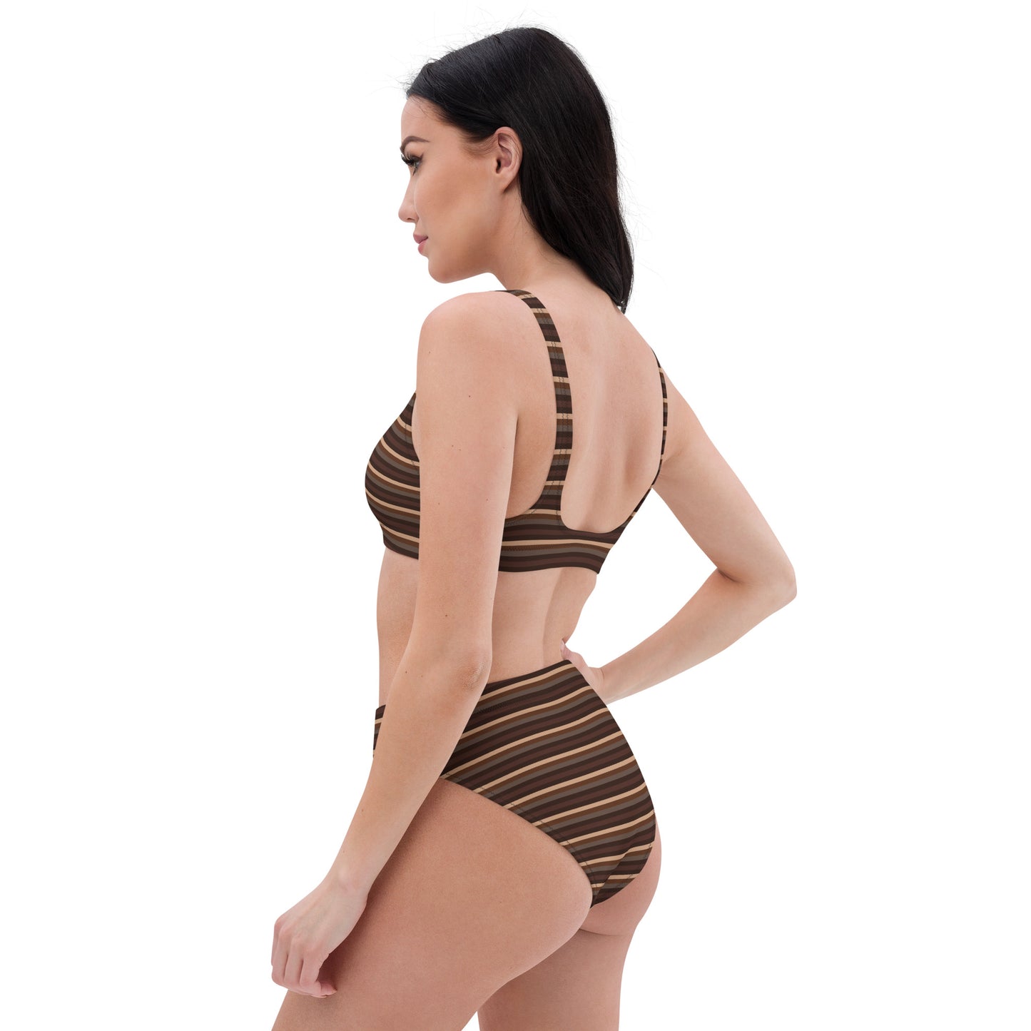 Retro Brown - Inspired By Taylor Swift - Sustainably Made Recycled high-waisted bikini