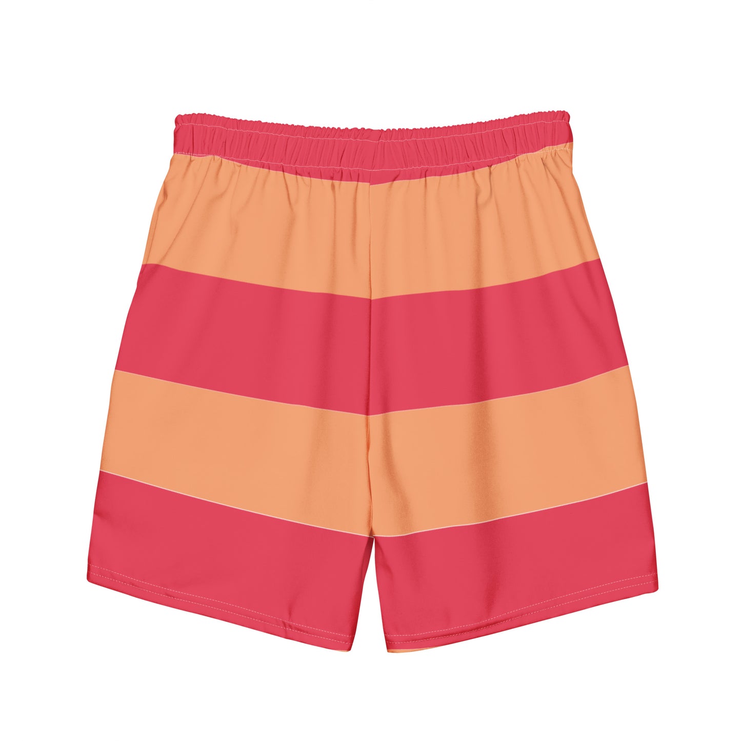 Red Orange Stripes - Sustainably Made Men's swim trunks