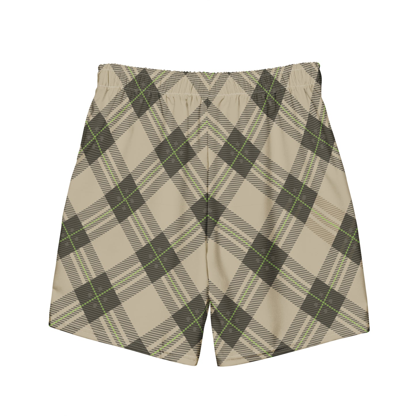 Brown Tartan - Sustainably Made Men's swim trunks