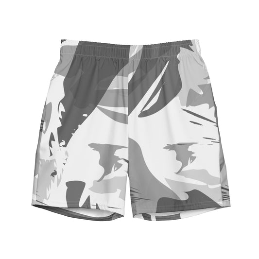 Snow Camo - Sustainably Made Men's swim trunks