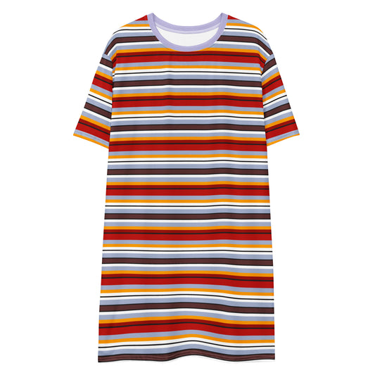 Multi Colored Lines - Inspired By Taylor Swift - Sustainably Made T-shirt dress