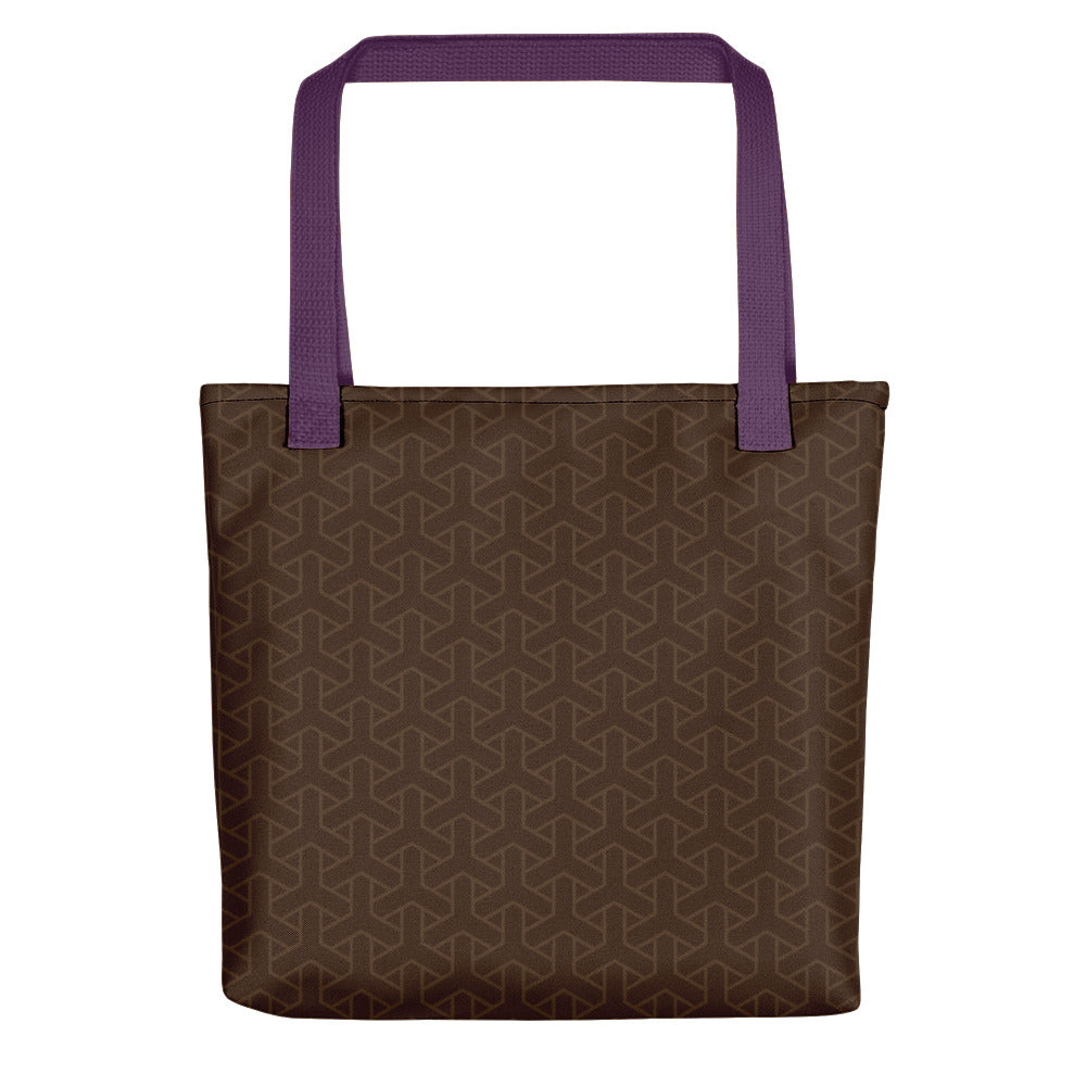 Deep Brown Pattern - Sustainably Made Tote Bag