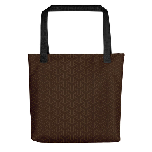 Deep Brown Pattern - Sustainably Made Tote Bag