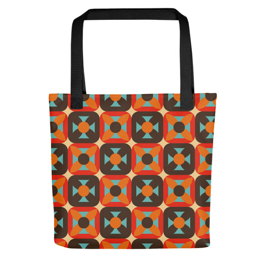 Retro Block - Sustainably Made Tote Bag