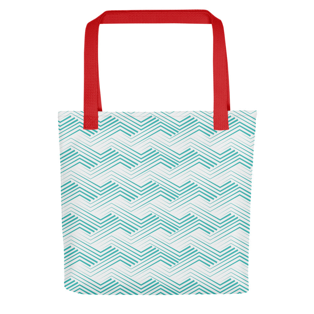 Blue Zigzag - Sustainably Made Tote Bag