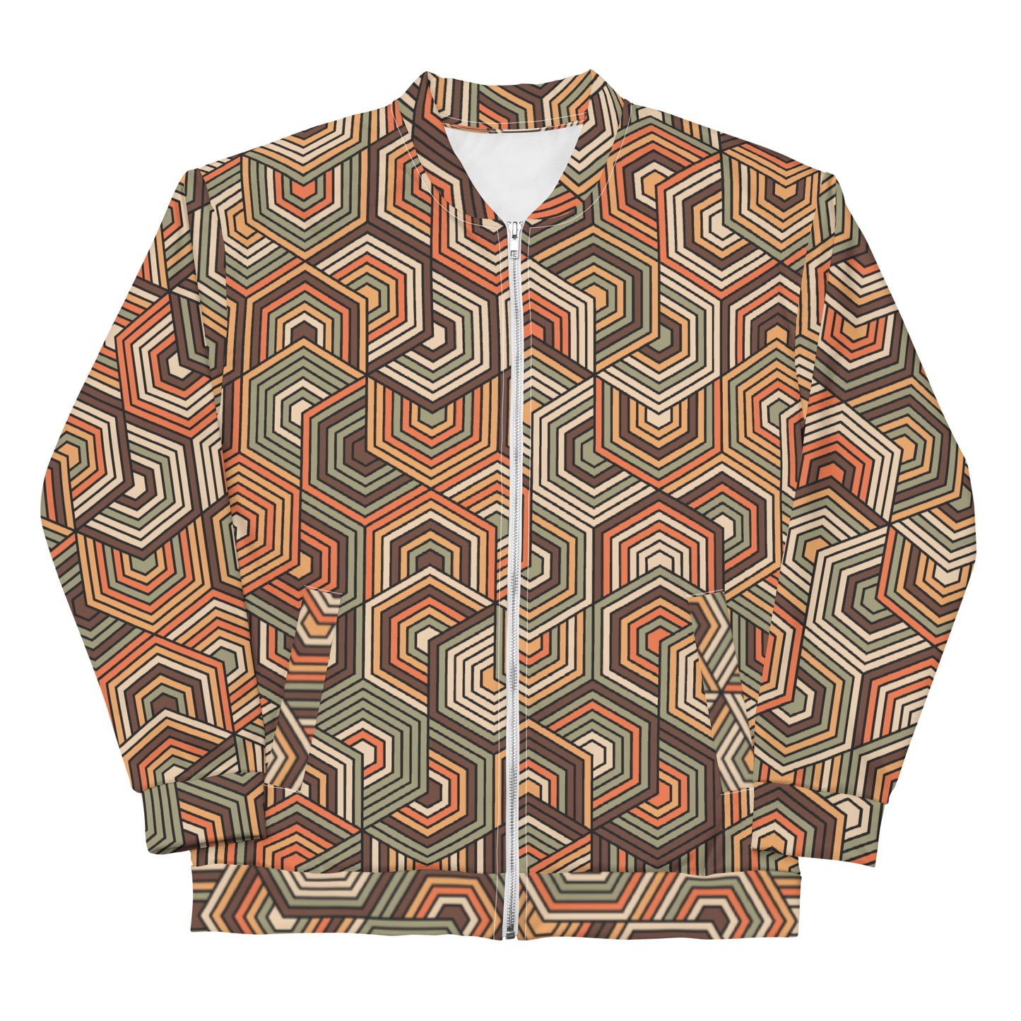 Hexagonal Retro Pattern - Sustainably Made Jacket