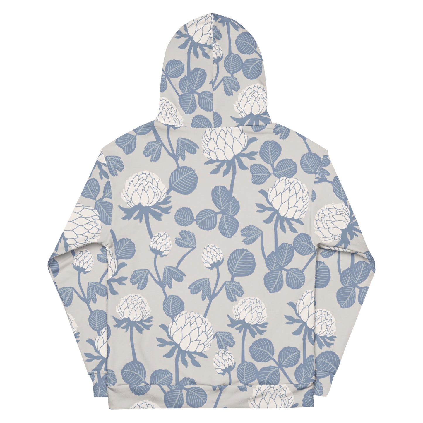 Grey Floral - Sustainably Made Hoodie