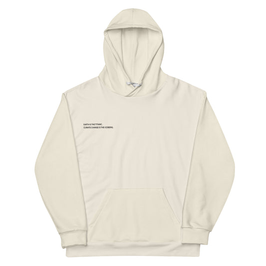 Light Grey Climate Change Global Warming Statement - Sustainably Made Hoodie