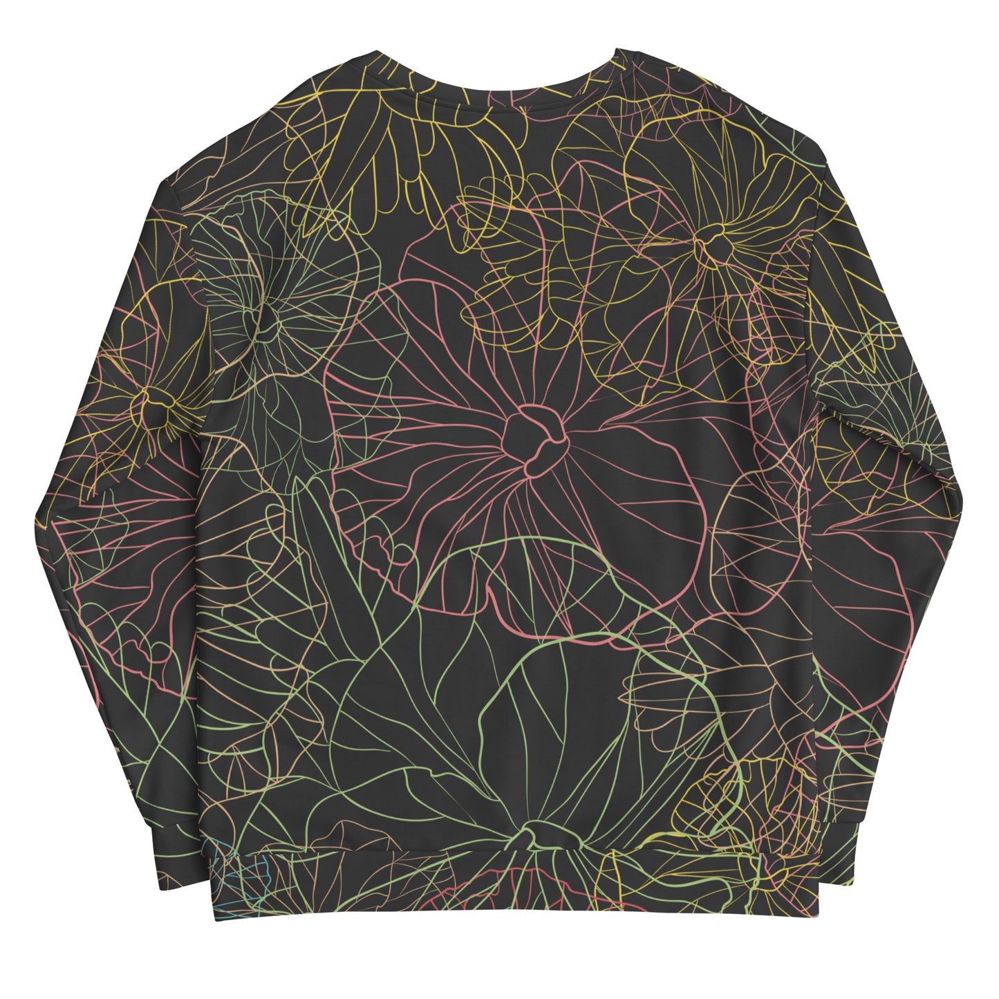 Neon Dark Floral - Sustainably Made Sweatshirt
