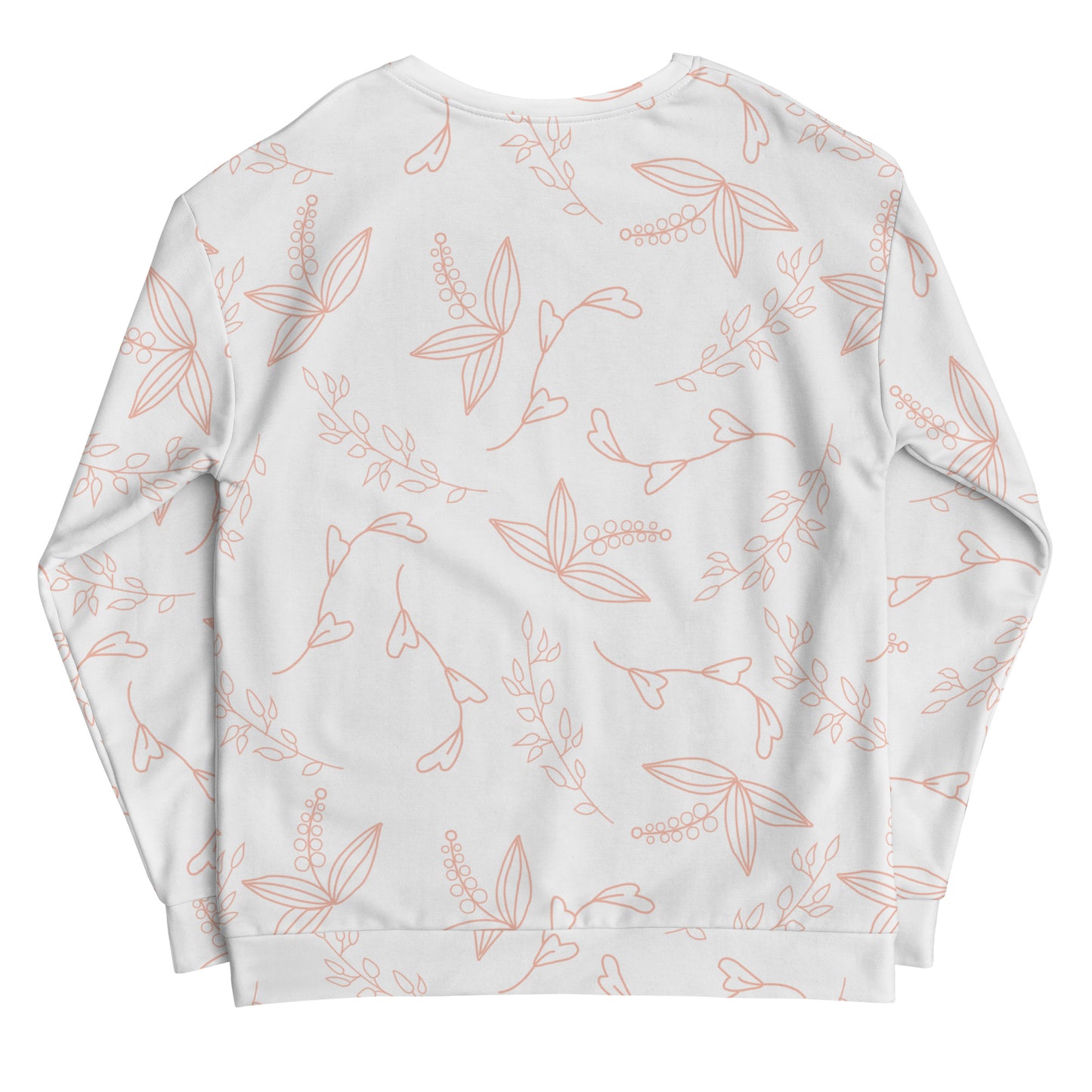 White Floral - Sustainably Made Sweatshirt