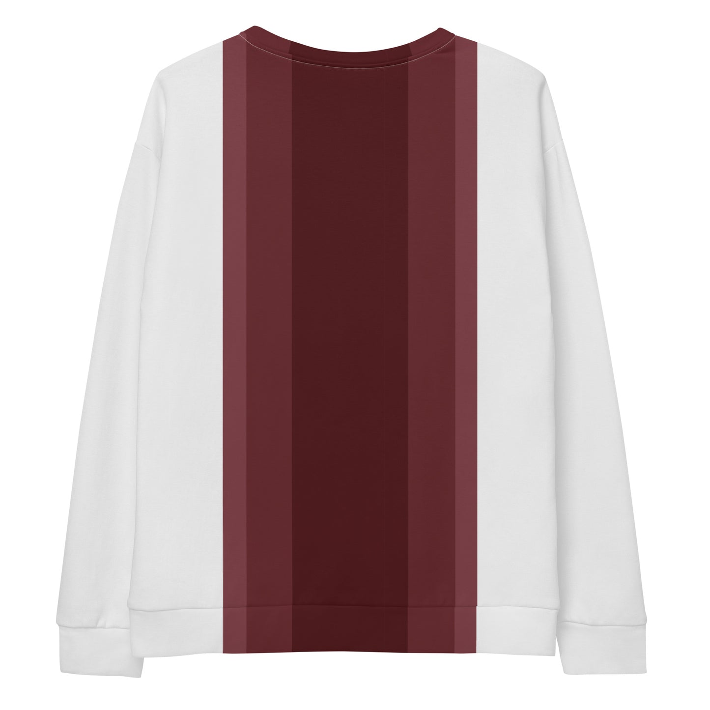 Vertical Lines Maroon Block - Sustainably Made Sweatshirt