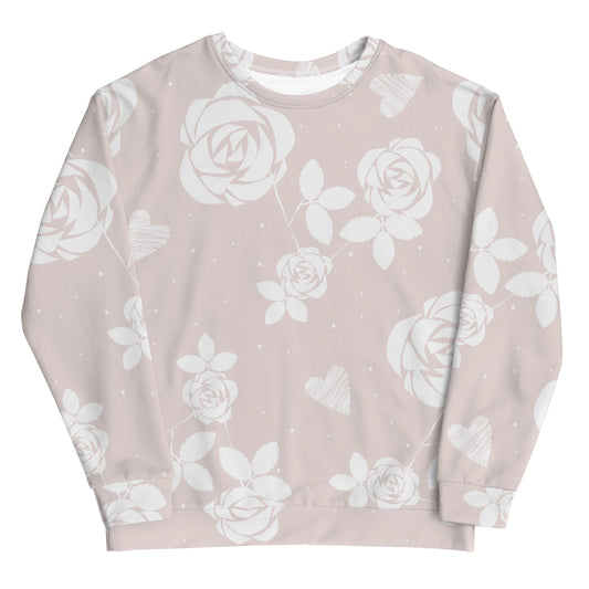 Baby Pink Floral - Sustainably Made Sweatshirt