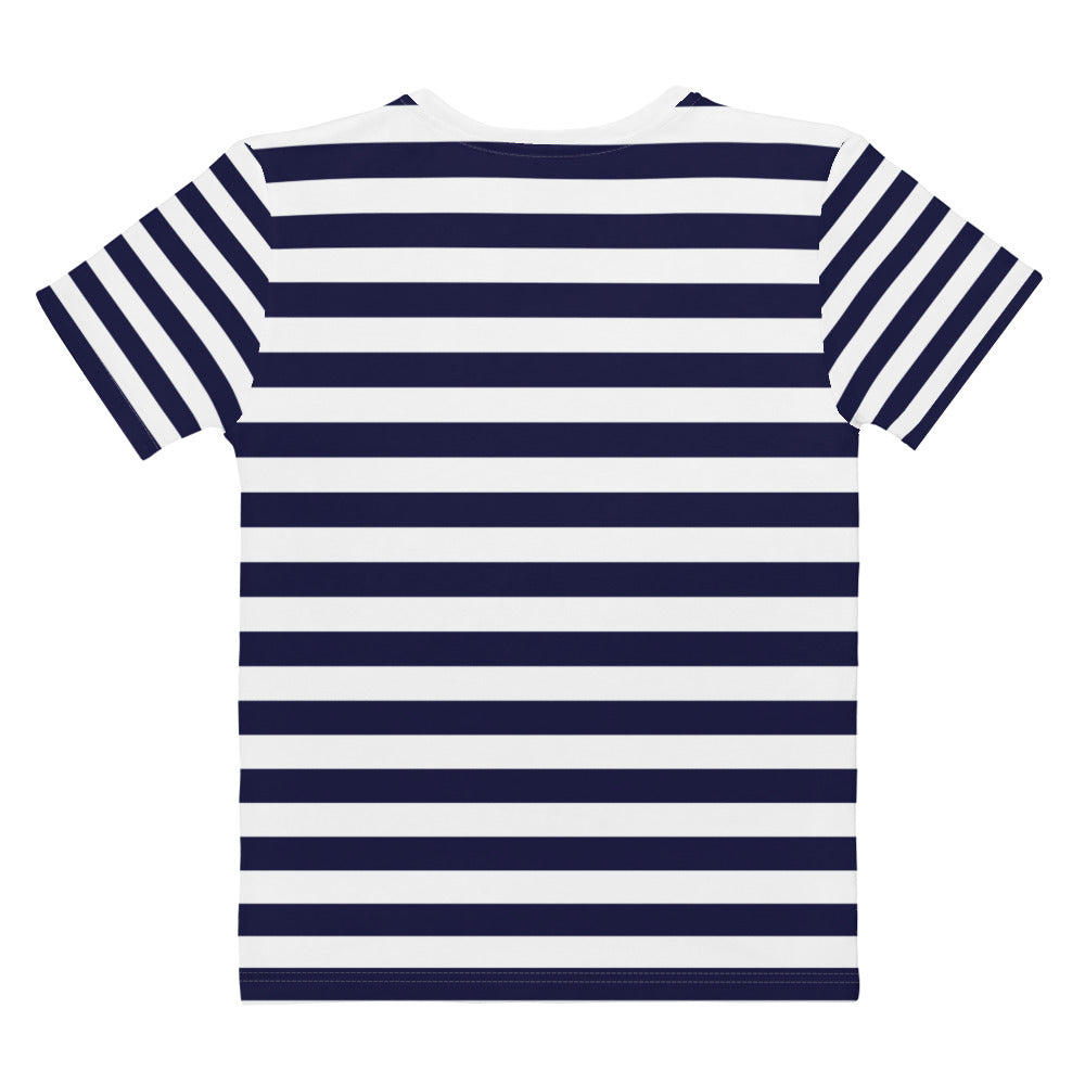 Dark Blue Stripes - Sustainably Made Women’s Short Sleeve Tee