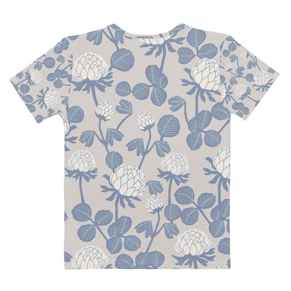 Grey Floral - Sustainably Made Women’s Short Sleeve Tee