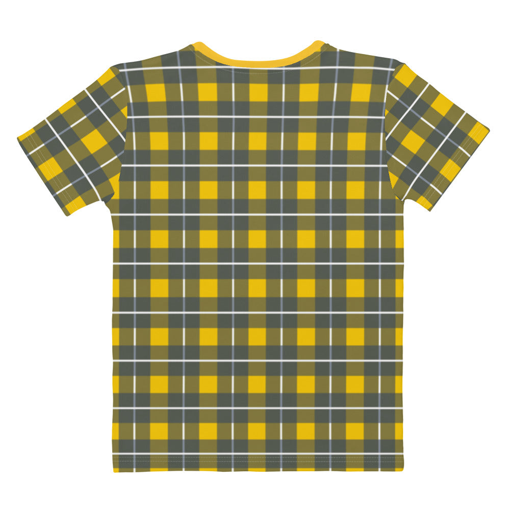 Yellow Tartan - Inspired By Harry Styles - Sustainably Made Women's Short Sleeve Tee