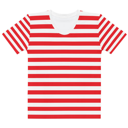 Red Stripes - Sustainably Made Women’s Short Sleeve Tee