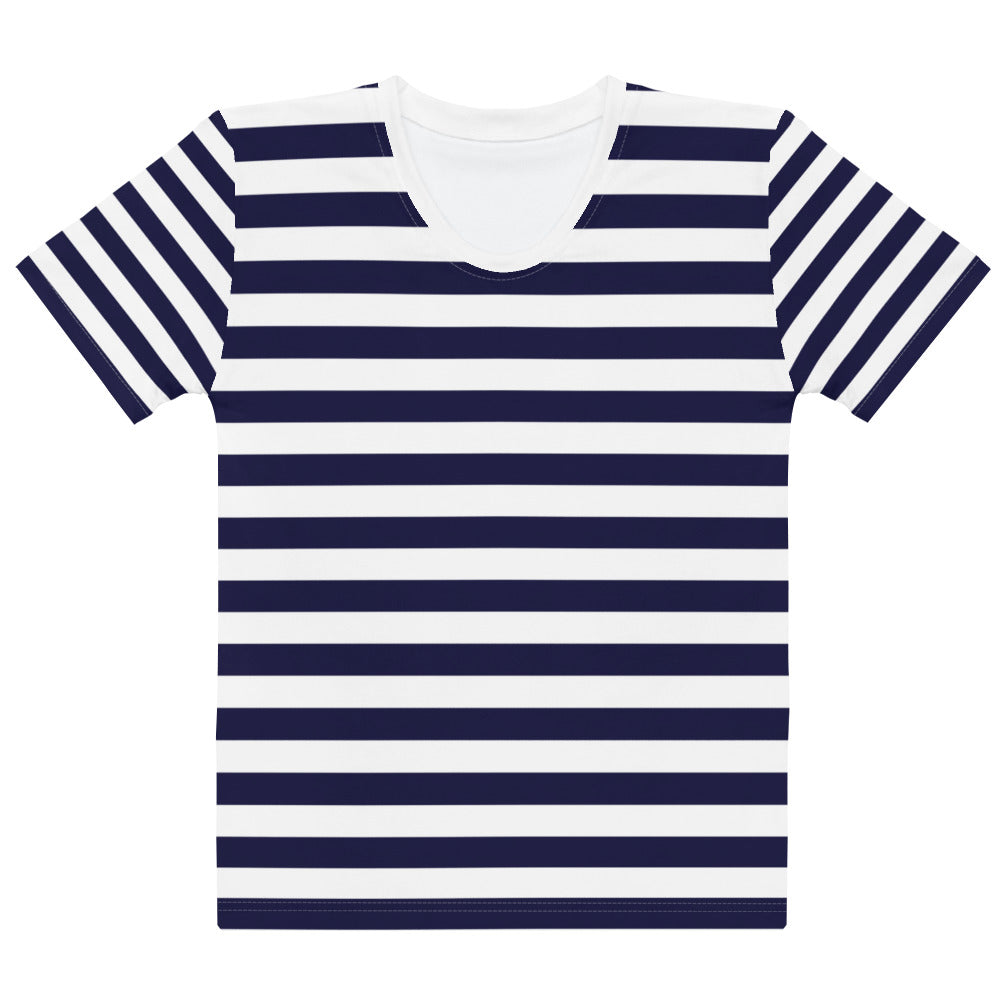 Dark Blue Stripes - Sustainably Made Women’s Short Sleeve Tee