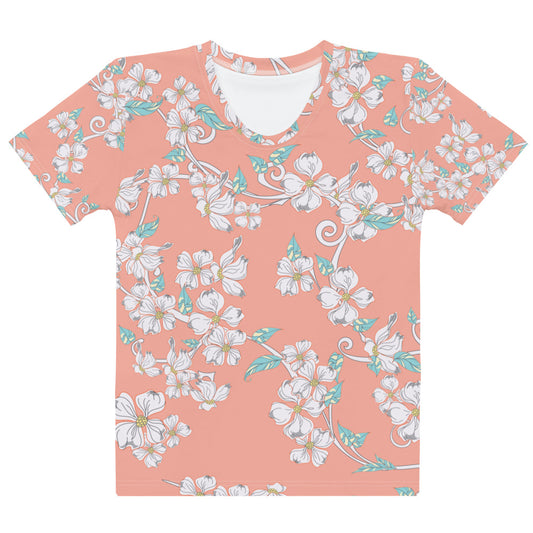 Pink Floral - Sustainably Made Women’s Short Sleeve Tee