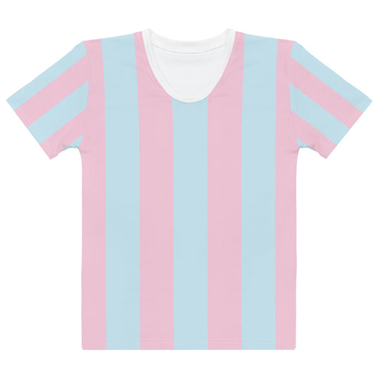 Pinky Blue Vertical - Sustainably Made Women’s Short Sleeve Tee