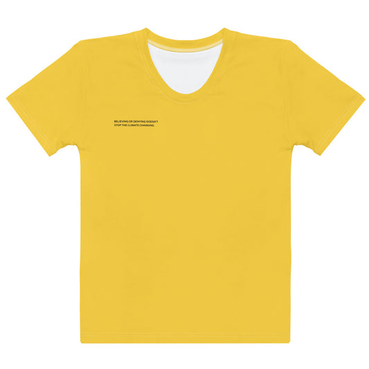 Sun Bright Climate Change Global Warming Statement - Sustainably Made Women's Short Sleeve Tee