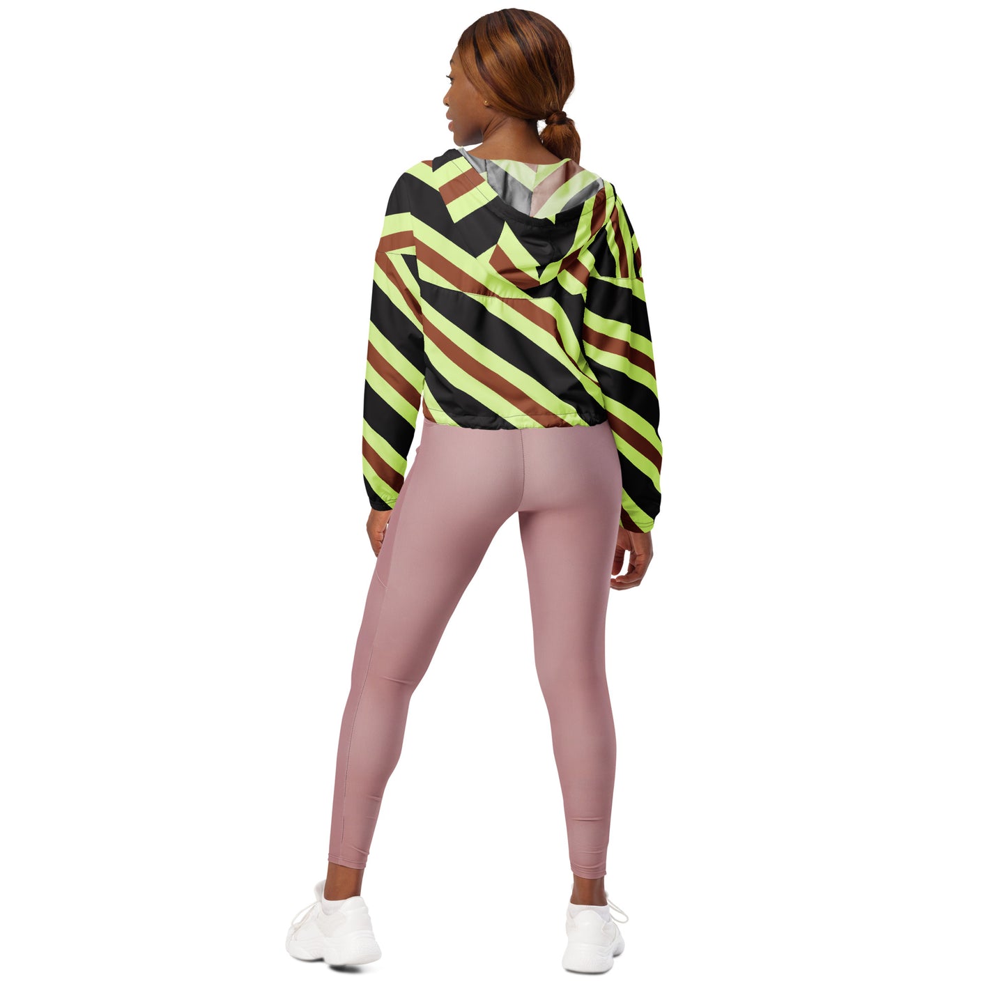 Retro Stripes - Inspired By Harry Styles - Sustainably Made Women’s cropped windbreaker